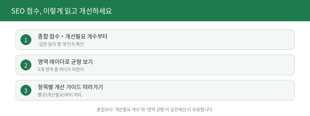SEO 점수 읽고 개선하는 3단계
